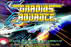 Gradius Advance Title Screen